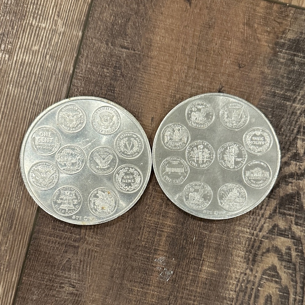 Silver Coin Coasters